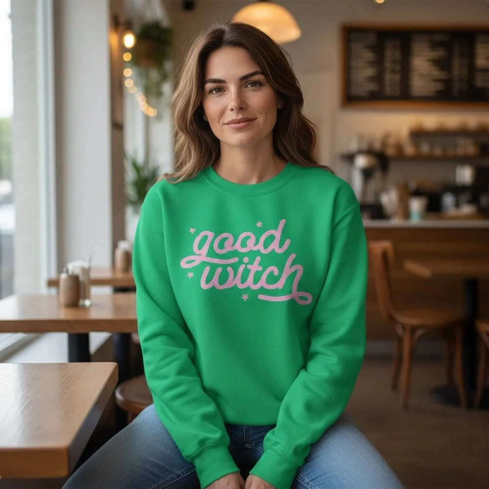 WICKED/"GOOD WITCH" CREW NECK SWEATSHIRT/SIZE:M - Picture 2 of 12